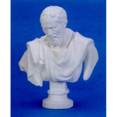 Michelangelo Bust 32in. (Chest) Fiberglass In/Outdoor Statue -  - FDS227