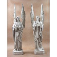 Cathedral Angels-Set 89 Fiberglass Resin Indoor/Outdoor Garden Statue