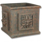 Carlo Square Pot 12in. - Fiberglass Resin - Indoor/Outdoor