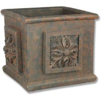 Carlo Square Pot 12in. - Fiberglass Resin - Indoor/Outdoor