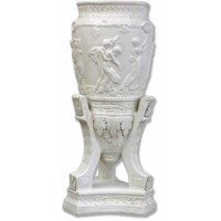 Patio Urn On Tri Stand 26in. - Fiberglass Resin - Indoor/Outdoor Patio Urn On Tri Stand 26in. - Fiberglass Resin - Indoor/Outdoor