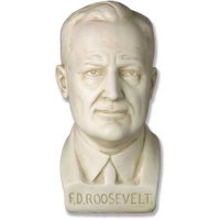 Franklin D. Roosevelt Bust - Fiberglass Resin - Indoor/Outdoor Statue