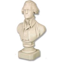 Thomas Jefferson Bust By Houdon Fiberglass Resin Indoor/Outdoor Statue