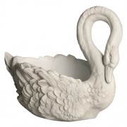 Swan Large Flowerpot Planter 22in. Fiberglass Resin Indoor/Outdoor Garden / Patio