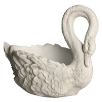 Swan Large Flowerpot Planter 22in. Fiberglass Resin Indoor/Outdoor Garden / Patio