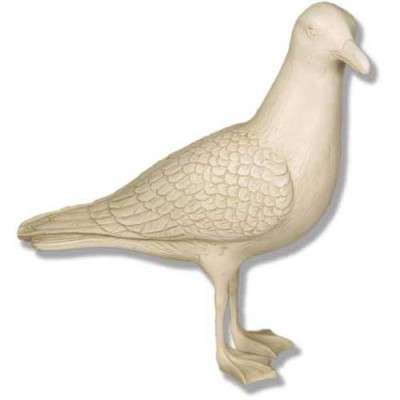 Seagull Standing 15in. Fiberglass Indoor/Outdoor Garden Statue -  - F7892