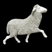 Prancing Sheep 41in. Fiberglass Resin Indoor/Outdoor Garden Statue