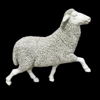 Prancing Sheep 41in. Fiberglass Resin Indoor/Outdoor Garden Statue