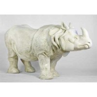 Rhino Lifesize 46in. - Fiberglass Resin - Indoor/Outdoor Garden Statue