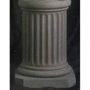 Short Fluted Stand Pedestal Statue Display Base/Riser 18in. - Lightweight Fiberglass Resin