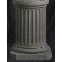 Short Fluted Stand Pedestal Statue Display Base/Riser 18in. - Lightweight Fiberglass Resin