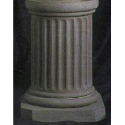 Short Fluted Riser Stand Pedestal Statue Base 18in. - Fiberglass Resin -  - F631