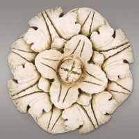 Tara Rosette 12 Inch Fiberglass Resin Indoor/Outdoor Statue/Sculpture