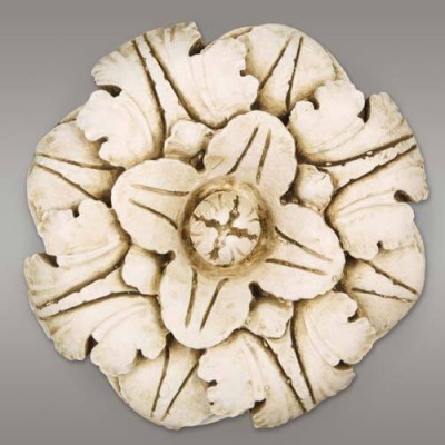 Tara Rosette 12 Inch Fiberglass Indoor/Outdoor Statue/Sculpture -  - F7577