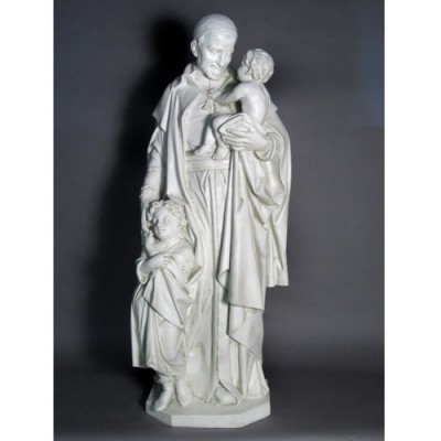 St. Vincent Depaul 61 In. High - Fiberglass - Outdoor Statue - - F2294 St. Vincent Depaul 61 In. High - Fiberglass - Outdoor Statue - - F2294