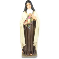 Saint Therese With Roses 60in. High - Lightweight Fiberglass Resin - Statue