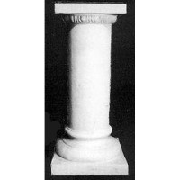 Column With Greek Moulding 35in. High - Lightweight Fiberglass Resin - Statue