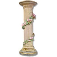 Garland English Pedestal 40in. Lightweight Fiberglass Resin Indoor/Outdoor Garden