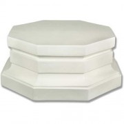Eight Sided Stand Pedestal Statue Display Base/Riser 10in. Lightweight Fiberglass Resin
