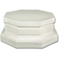 Eight Sided Stand Pedestal Statue Display Base/Riser 10in. Lightweight Fiberglass Resin