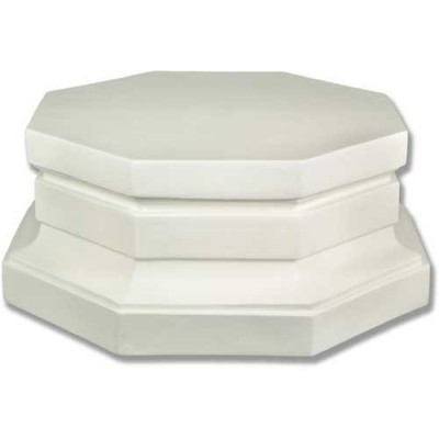 Eight Sided Riser Stand Pedestal Statue Base 10in. Fiberglass Resin -  - F7079