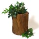 Log Planter Fiber Stone Resin Indoor/Outdoor Garden Statue/Sculpture -  - FS8740