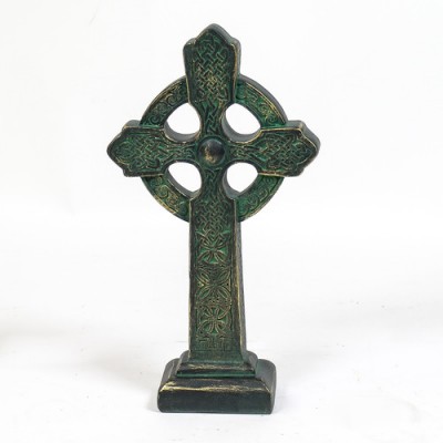 Celtic Cross - Tabletop 16in. Fiberglass Indoor/Outdoor Statue -  - F6667