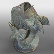Santi Fish 26in. High - Fiberglass Resin - Indoor/Outdoor Statue