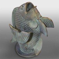 Santi Fish 26in. High - Fiberglass Resin - Indoor/Outdoor Statue Santi Fish 26in. High - Fiberglass Resin - Indoor/Outdoor Statue