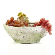 Rough Hewn Bowl #1 4in. Fiberglass Resin Indoor/Outdoor Garden / Patio Statue