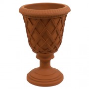 Basket Patio Urn 19.5in. High - Fiberglass Resin - Indoor/Outdoor Basket Patio Urn 19.5in. High - Fiberglass Resin - Indoor/Outdoor