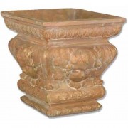 Herculaneum Cherub Patio Urn 9in. - Fiberglass Resin - Indoor/Outdoor