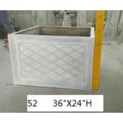 LOW CUT LATTICE BOX 24"H - Fiberglass Resin Indoor/Outdoor Garden / Patio Statue