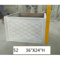 LOW CUT LATTICE BOX 24"H - Fiberglass Resin Indoor/Outdoor Garden / Patio Statue