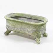Antique Bathtub Planter Fiber Stone Indoor/Outdoor Garden / Patio Statue