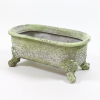Antique Bathtub Planter Fiber Stone Indoor/Outdoor Garden / Patio Statue