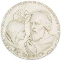 Saint Patrick Plaque Lightweight Fiberglass Resin Indoor/Outdoor