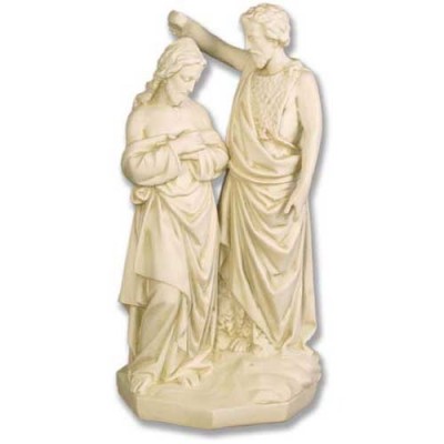 John Baptising Christ Fiberglass Indoor/Outdoor Garden Statue -  - F8070