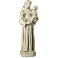 Saint Anthony 25in. (Separate Heads) - Lightweight Fiberglass Resin - Statue