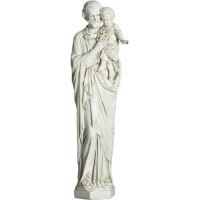 St Joseph & Child (Tars) 32in. Lightweight Fiberglass Resin Indoor/Outdoor Statuary