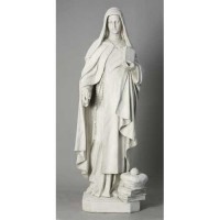 Saint Teresa Of Avila 40in. Lightweight Fiberglass Resin Indoor/Outdoor Statue