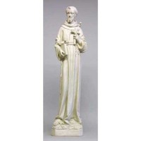 Saint Francis 43in. High - Lightweight Fiberglass Resin - Indoor/Outdoor Statue