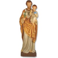 Saint Joseph And Child 49in. - Lightweight Fiberglass Resin - Outdoor Statue Saint Joseph And Child 49in. - Lightweight Fiberglass Resin - Outdoor Statue