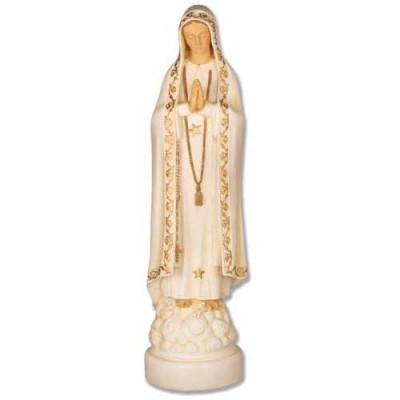 Our Lady Of Fatima 34in. Fiberglass - Indoor/Outdoor Statue - - F9033RLC Our Lady Of Fatima 34in. Fiberglass - Indoor/Outdoor Statue - - F9033RLC