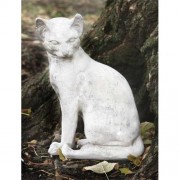 Cat Waiting 13in. Fiberglass Resin Indoor/Outdoor Garden