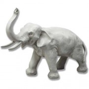 Charging Elephant 12in. - Fiberglass Resin - Indoor/Outdoor Statue