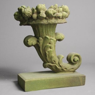 Cornucopia Urn 13in. - Fiber Stone Resin - Indoor/Outdoor Statue -  - FS00146
