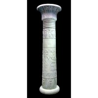 Papyrus Column 110in. - Lightweight Fiberglass Resin - Indoor/Outdoor Statue