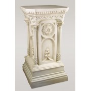 Columned Church Pedestal - Fiberglass Resin Indoor/Outdoor Garden Statue