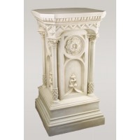 Columned Church Pedestal - Fiberglass Resin Indoor/Outdoor Garden Statue